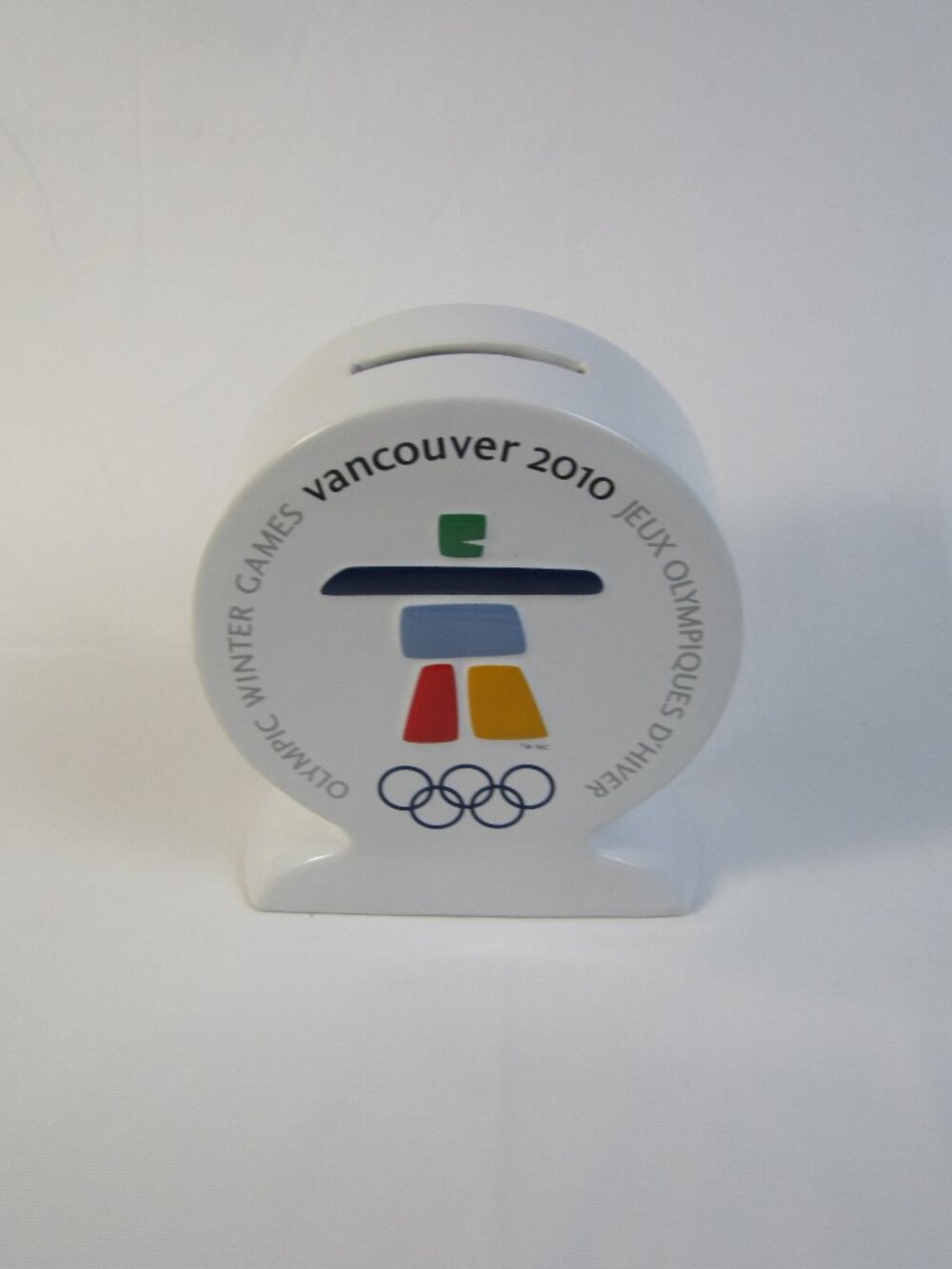 Vancouver 2010 Olympic Winter Games Ceramic Piggy Coin Bank